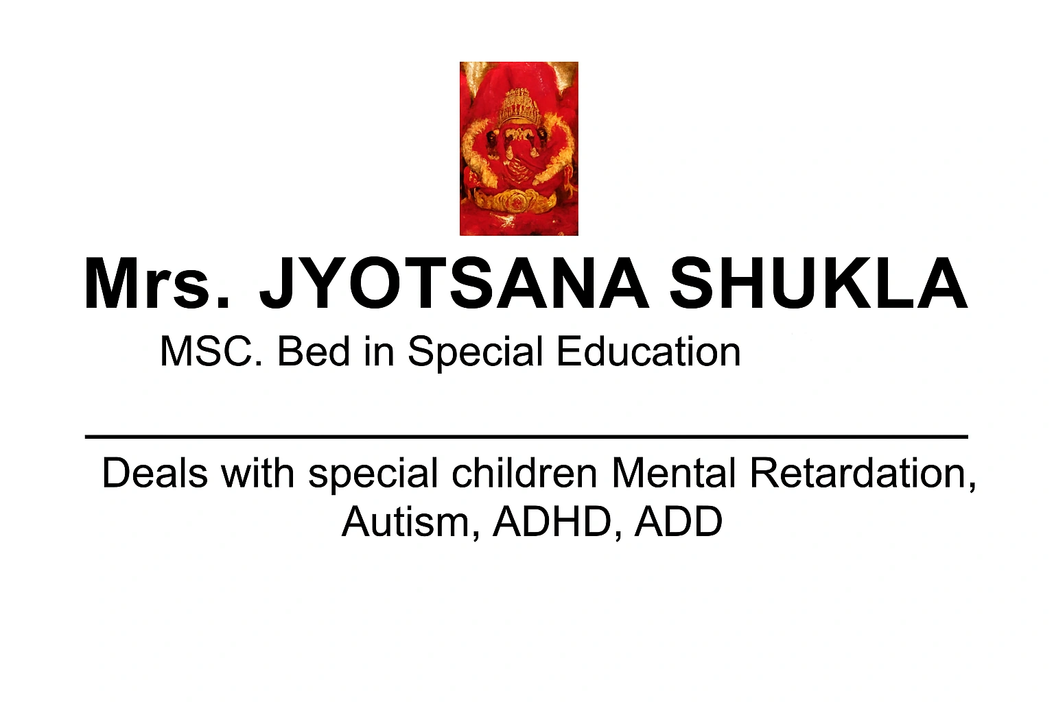 Jyotsana Shukla from Lucknow is a Special Educator.