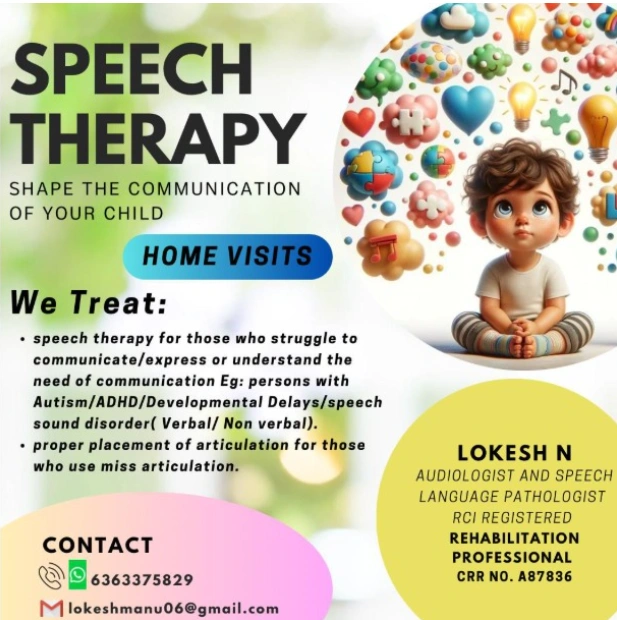 Lokesh N from Hyderabad is a Speech Therapist and Audiologist.