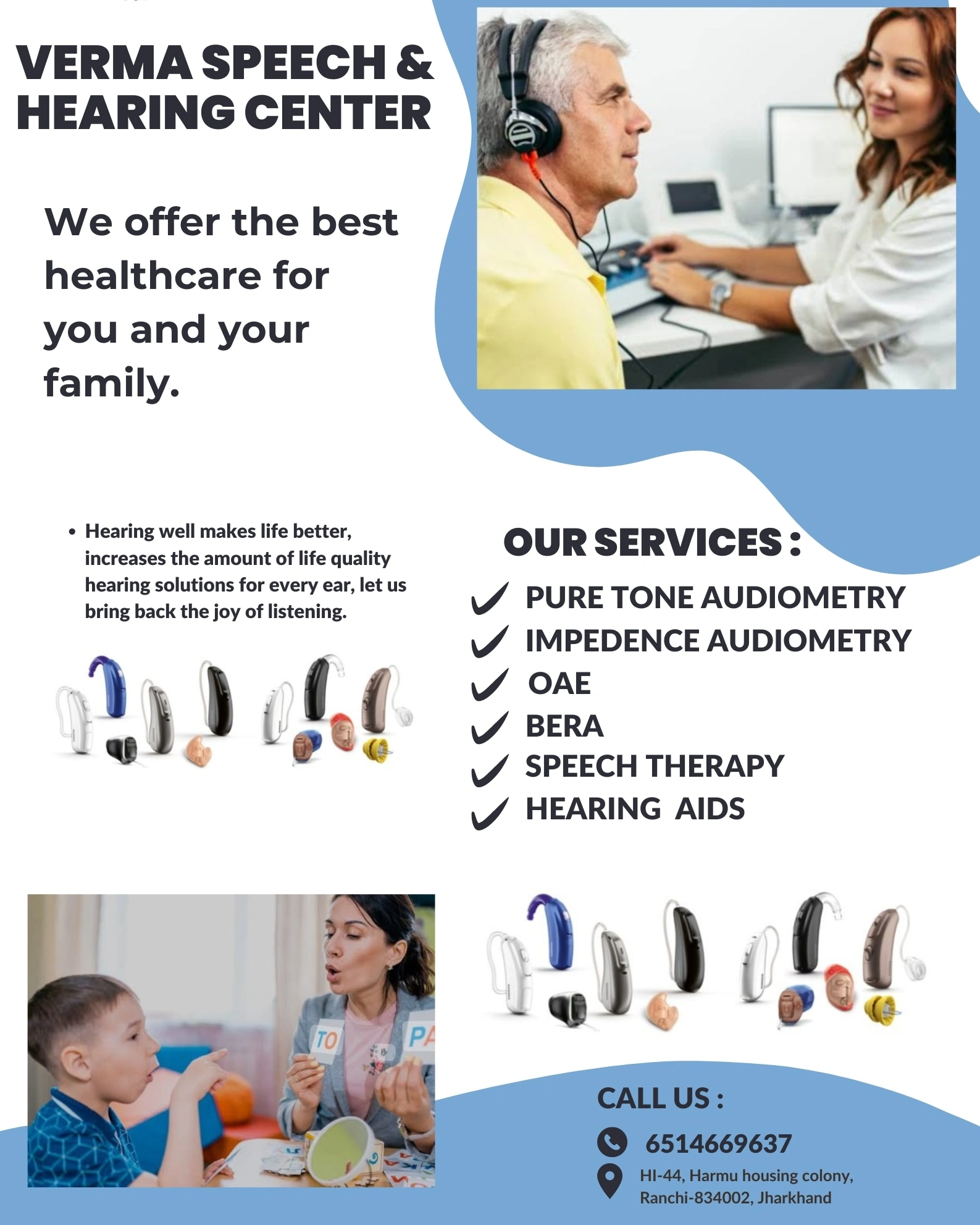 Verma Speech and Language Therapy from Ranchi is a Therapy Centre.