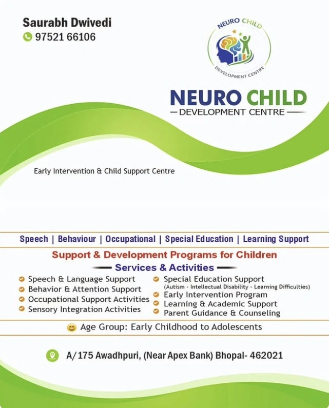 Neuro Child Development Centre from Bhopal is a Therapy Centre.