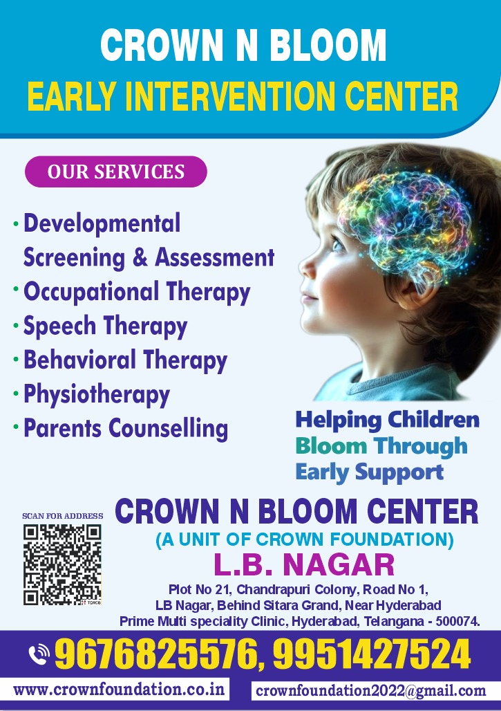 Crown N Bloom from Hyderabad is an Early Intervention Centre and a Special School.